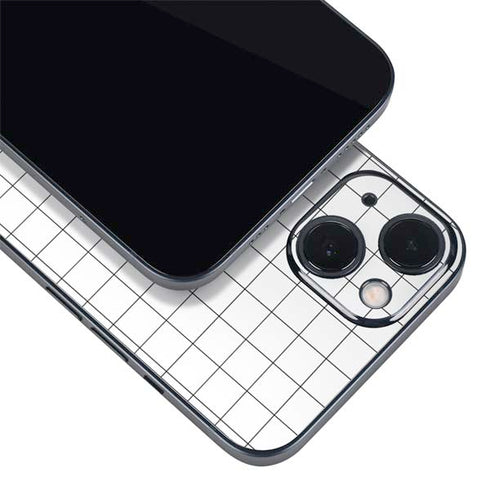 White Grid iPhone 13 Skin